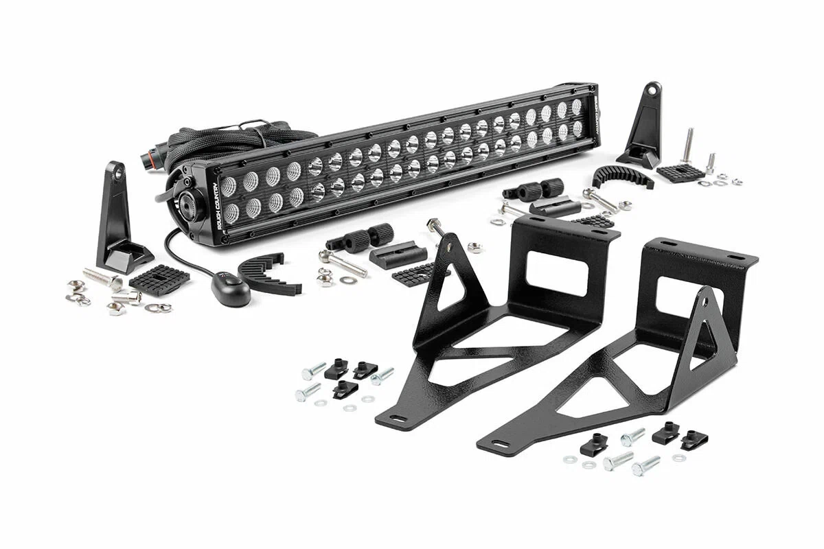 Fits Ford F-250 SD (05-07) LED Light Kit Bumper Mount 20_ Black Dual Row 70665